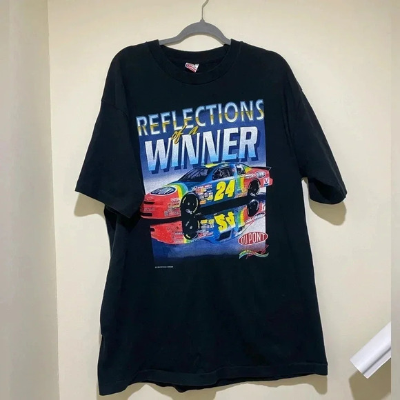 Vintage NASCAR Jeff Gordon 1995 Single Stitch Made in USA size XL shirt Like new - Picture 2 of 14
